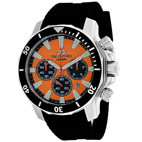 Seapro Men's Scuba Dragon Diver Limited Edition 1000 Meters Orange Dial Watch - SP8343R
