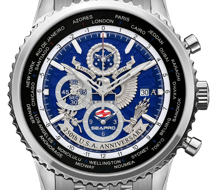 SEAPRO  250th Anniversary Meridian World Timer GMT  “Limited Edition Timepiece”