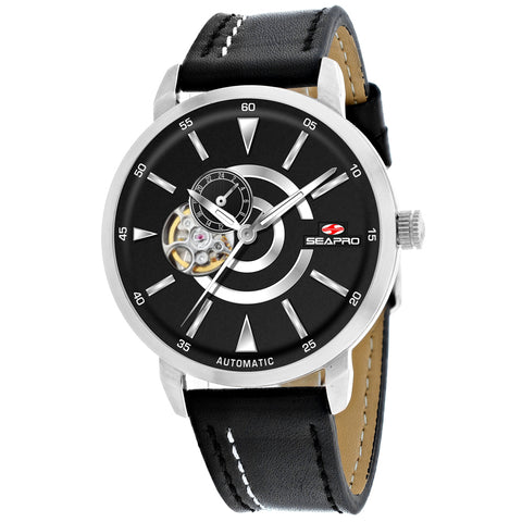 Seapro Men's Elliptic Black Dial Watch - SP0140
