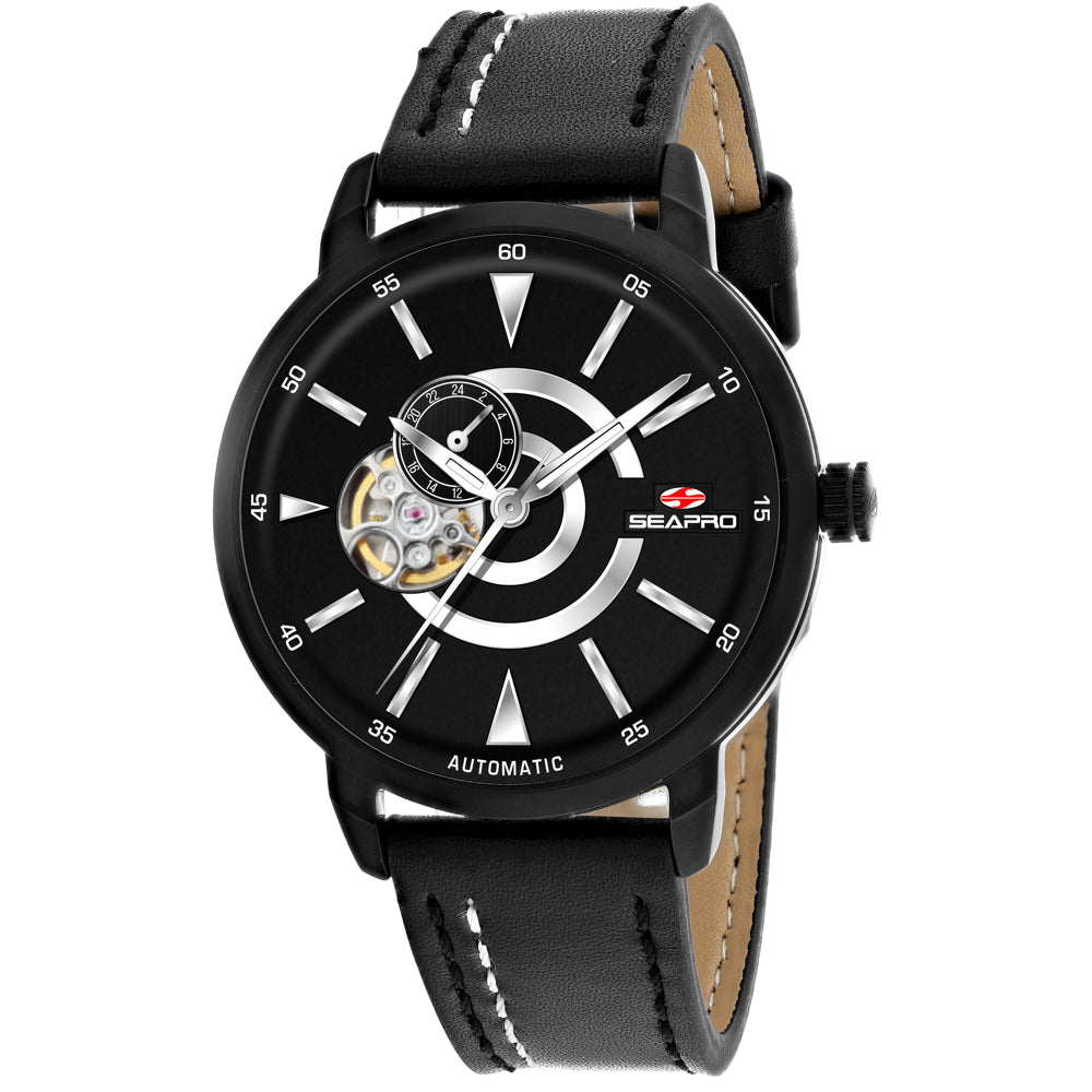 Seapro Men's Elliptic Black Dial Watch - SP0142