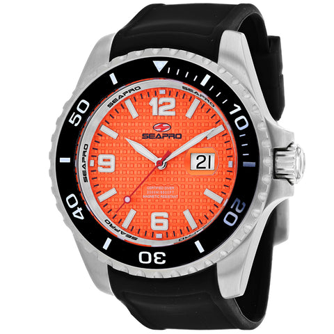 Seapro Men's Abyss 2000M Diver Watch Orange Dial Watch - SP0743