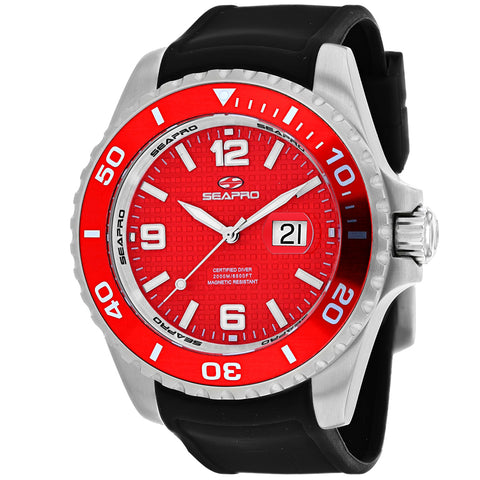 Seapro Men's Abyss 2000M Diver Watch Red Dial Watch - SP0745