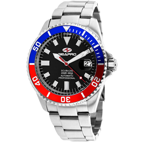 Seapro Men's Scuba 200 Black Dial Watch - SP4319