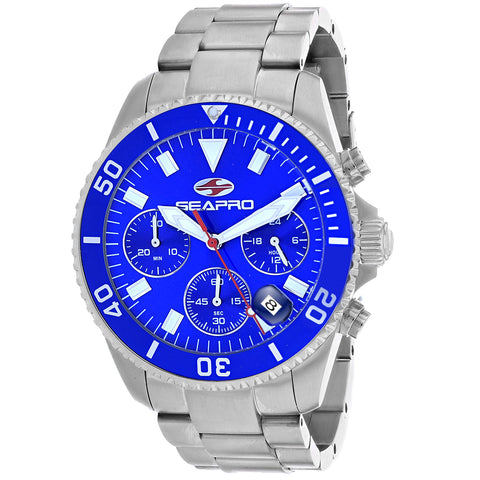 Seapro Men's Scuba 200 Chrono Blue Dial Watch - SP4352