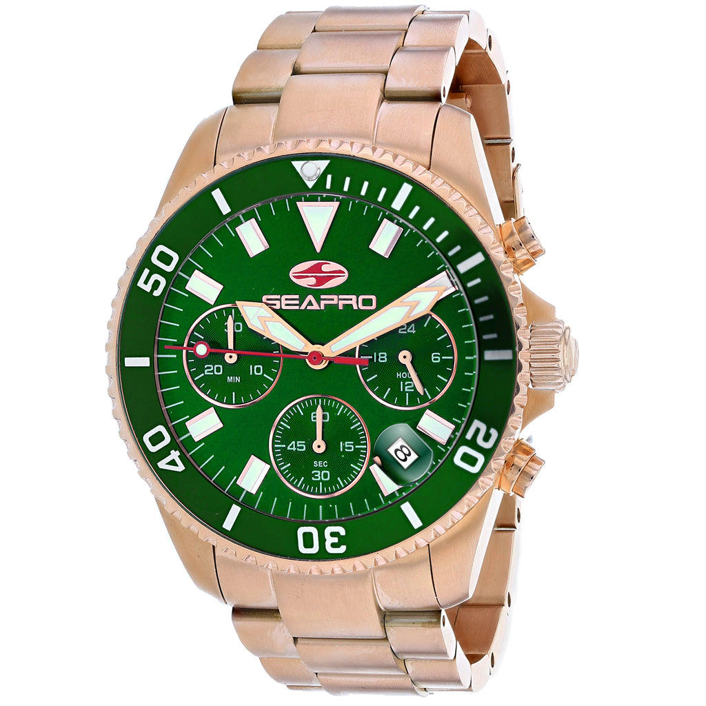 Seapro Men's Scuba 200 Chrono Green Dial Watch - SP4356