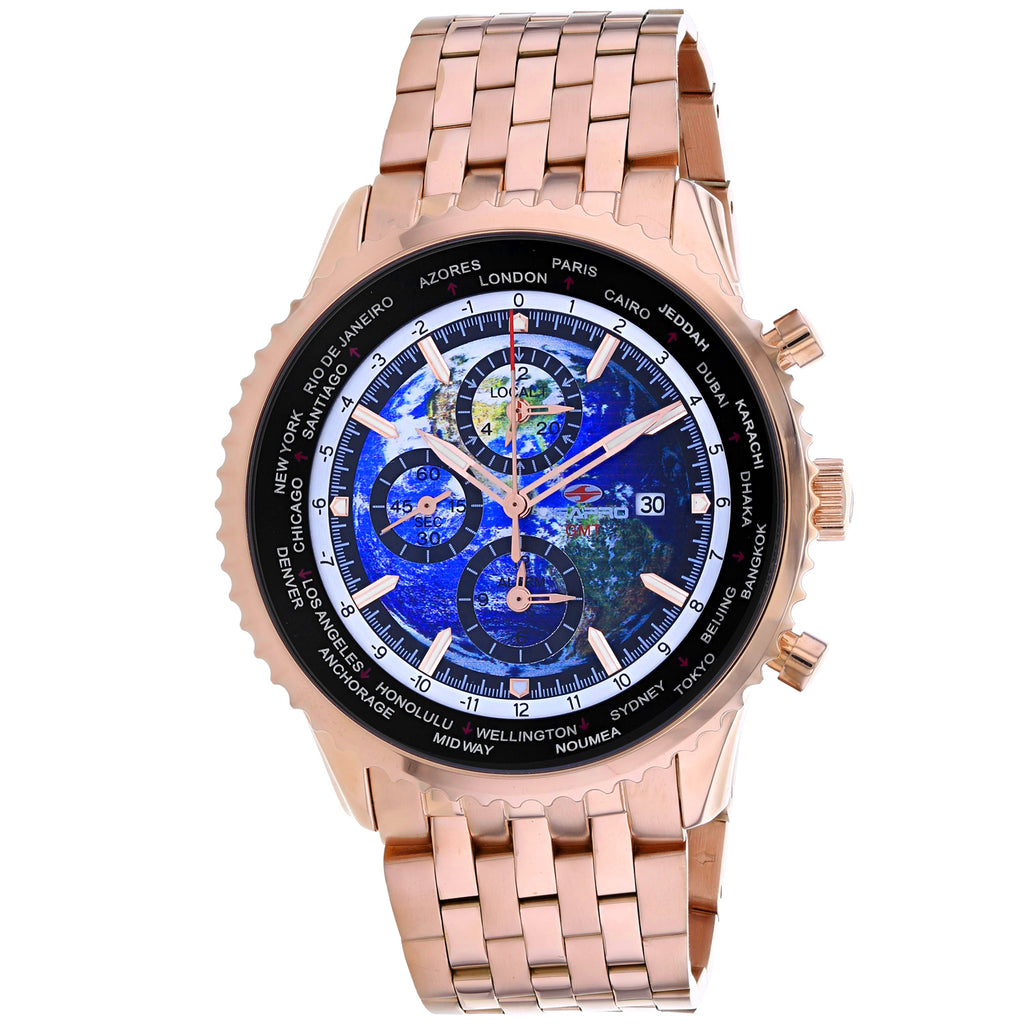 Seapro Men's Meridian World Timer GMT Blue Dial Watch - SP7321