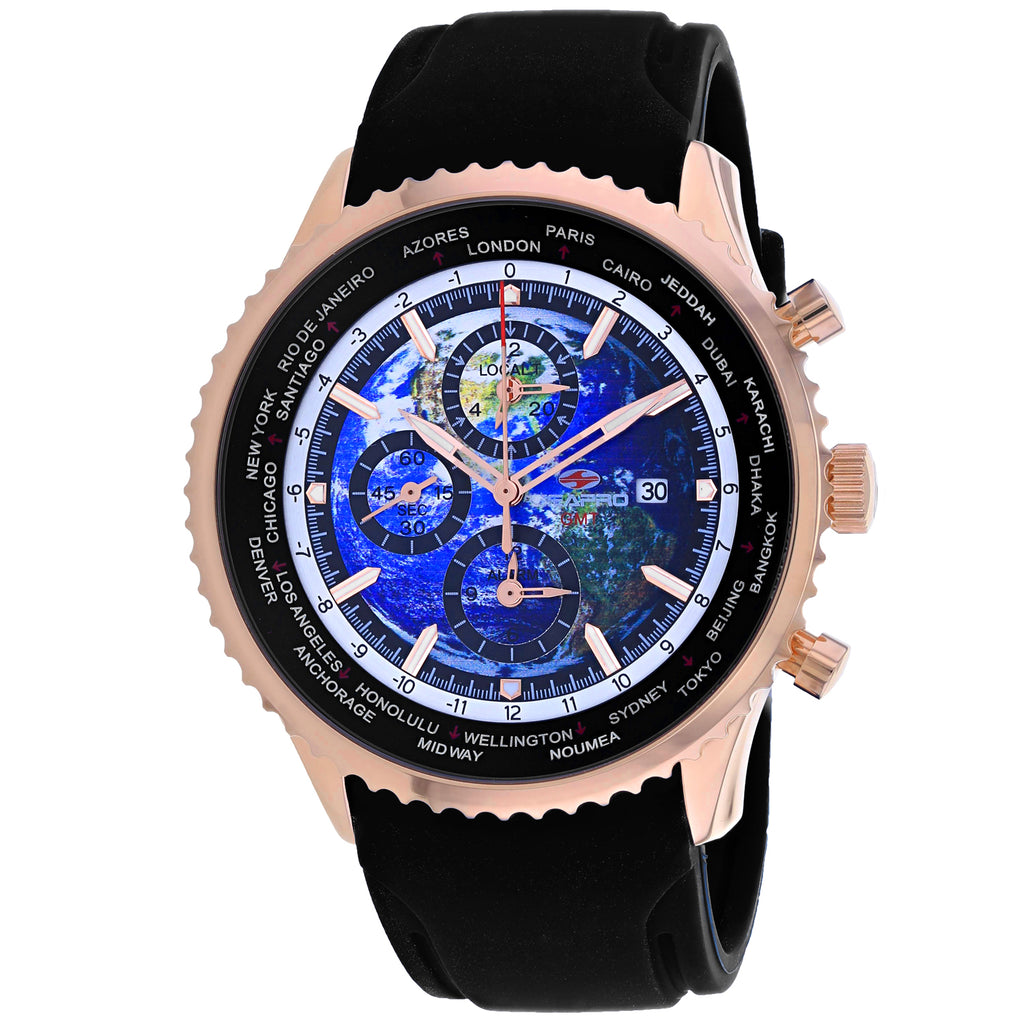 Seapro Men's Meridian World Timer GMT Blue Dial Watch - SP7523