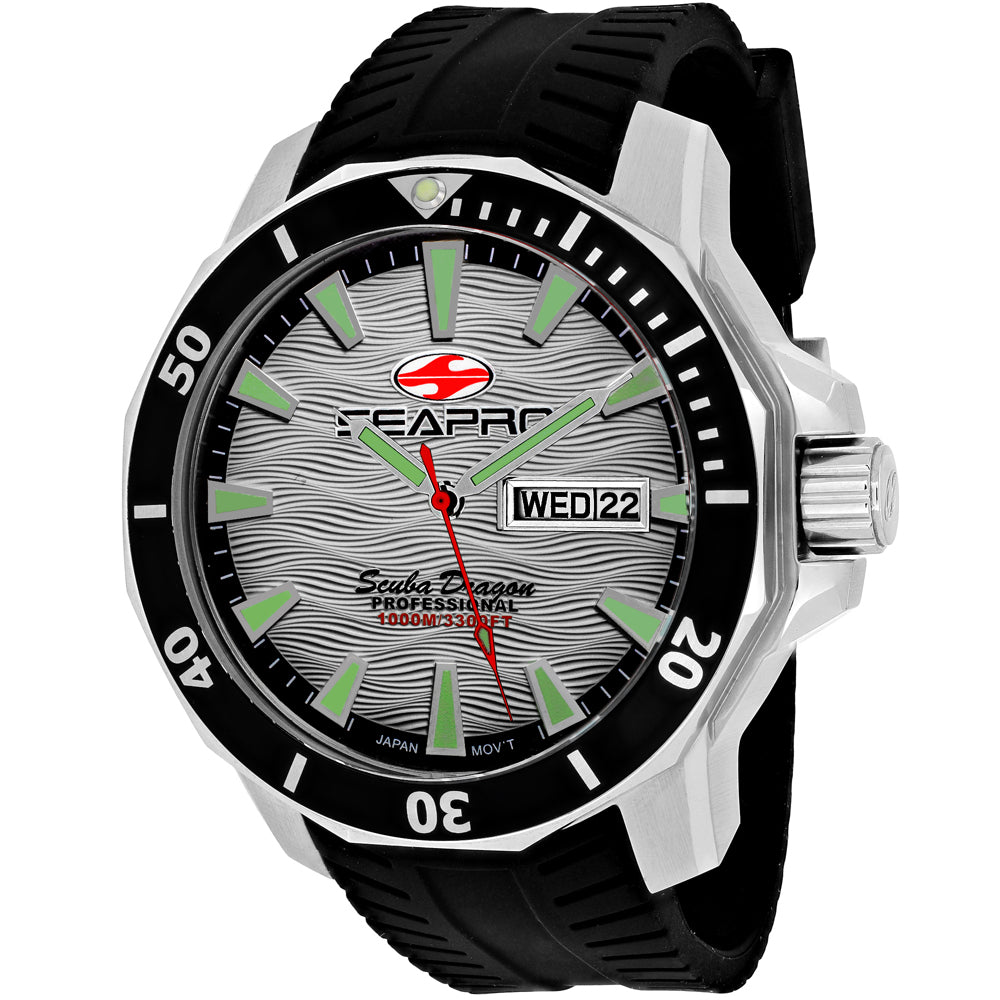 Seapro Men's Diver Limited Edition 1000 Meters Silver Dial Watch - SP8312