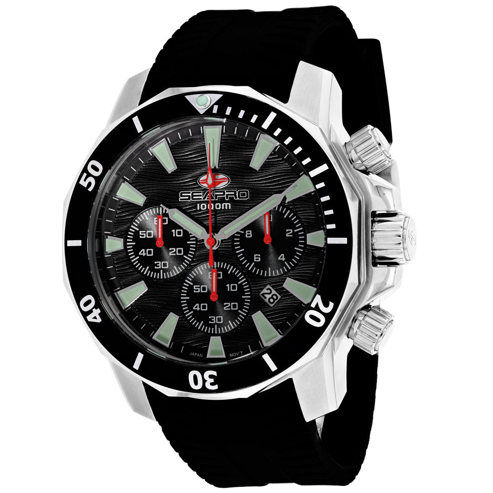 Seapro Men's Scuba Dragon Diver Limited Edition 1000 Meters Black Dial Watch - SP8340R