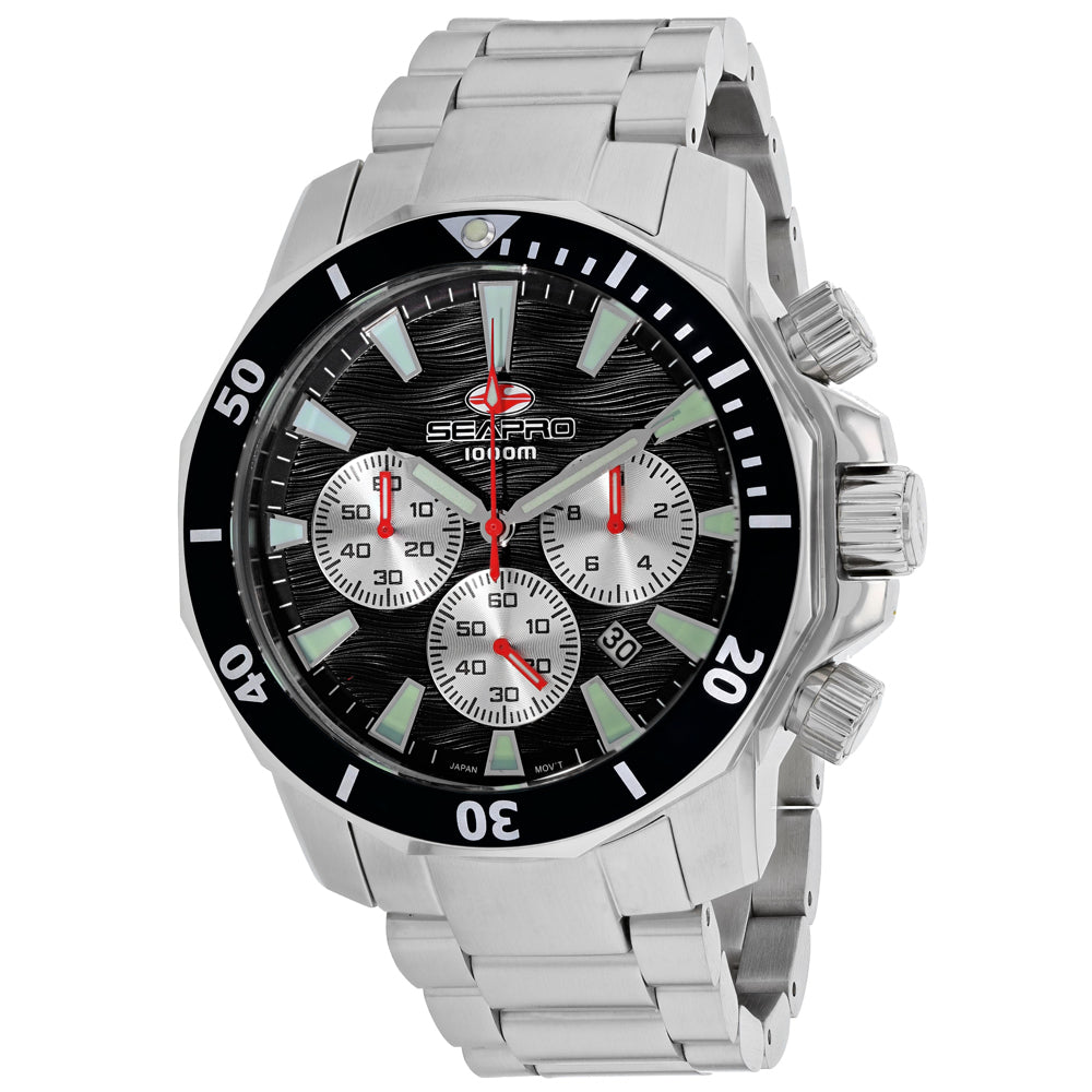 Seapro Men's Scuba Dragon Diver Limited Edition 1000 Meters Black Dial Watch - SP8341