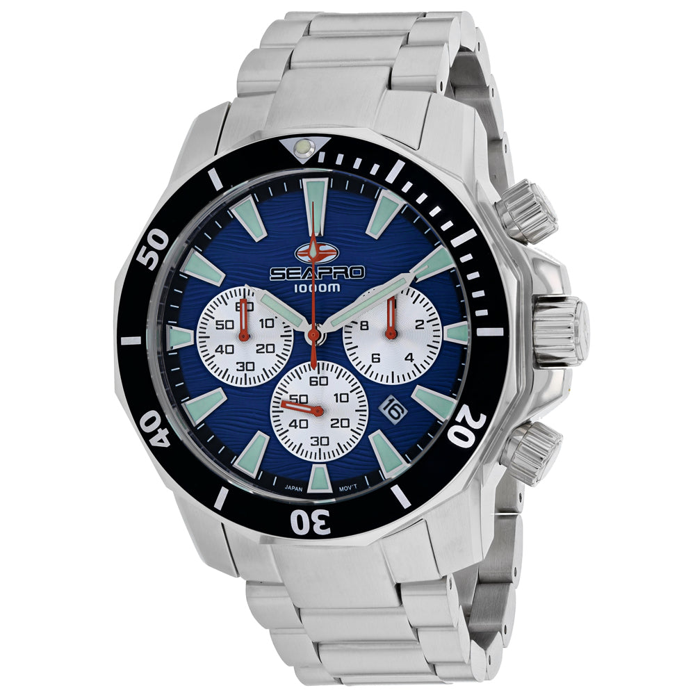 Seapro Men's Scuba Dragon Diver Limited Edition 1000 Meters Blue Dial Watch - SP8345