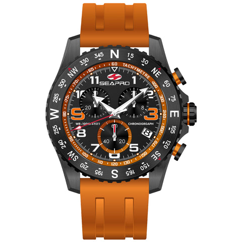 Seapro Men's Gallantry Black Dial Watch - SP9734