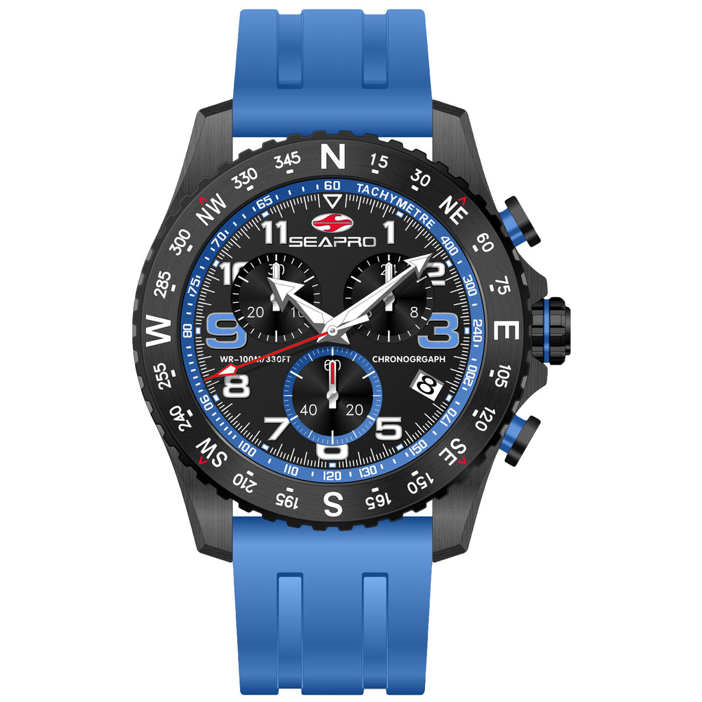 Seapro Men's Gallantry Black Dial Watch - SP9735